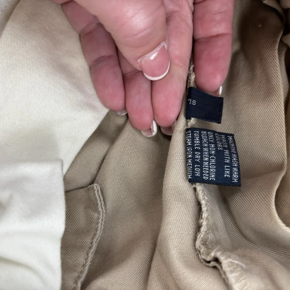 Polo Ralph‎ Lauren Pants Mens 33x32 Khaki Beige Chino Straight Leg Pleated Front